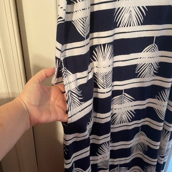 LANDS END SUMMER MAXI TANK DRESS 💎HOST PICK 💎 PALM PRINT EUC XL COTTON - Picture 5 of 14
